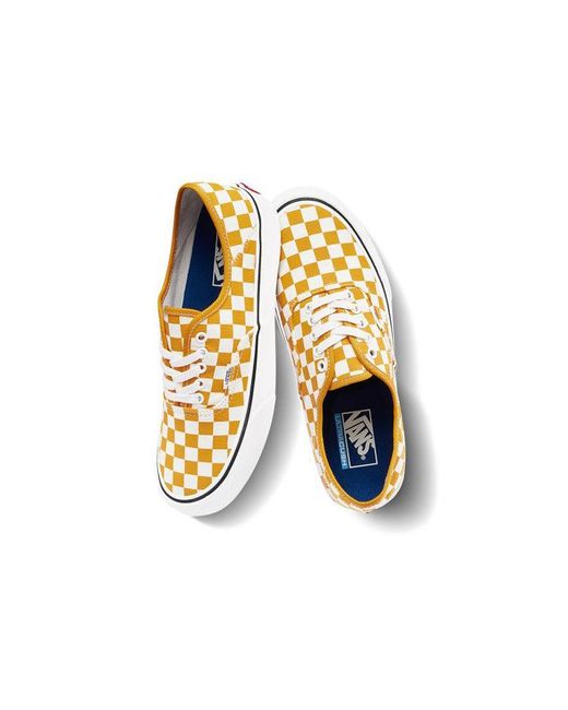 Vans Yellow Authentic Sf 'Checkerboard for men