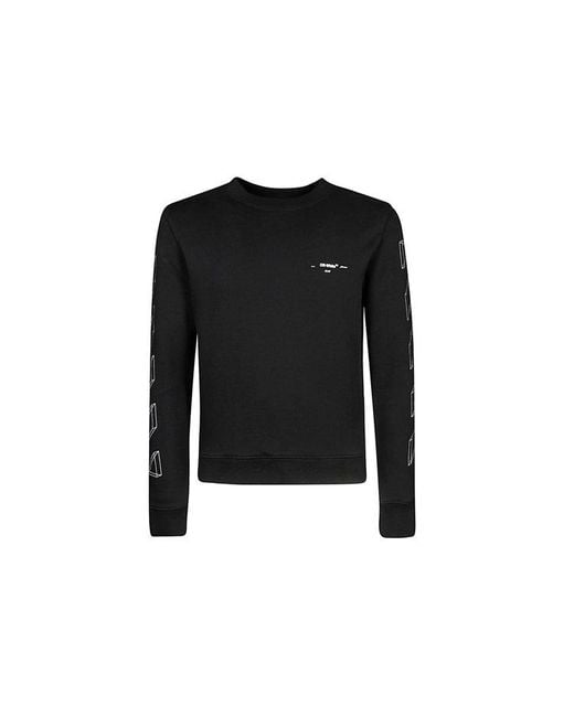 Off-White c/o Virgil Abloh Black C O Virgil Abloh 3D Diag Lines Sweater for men