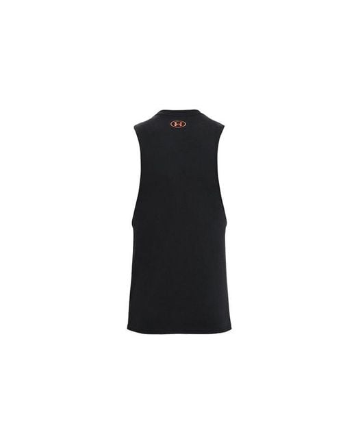 Under Armour Black Project Rock Brahma Bull Tank Top for men