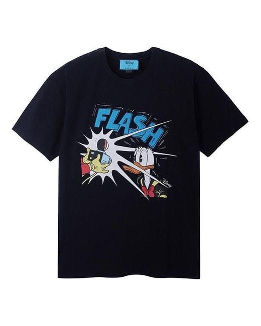 Gucci Black X Disney Donald Duck Print T-Shirt for men