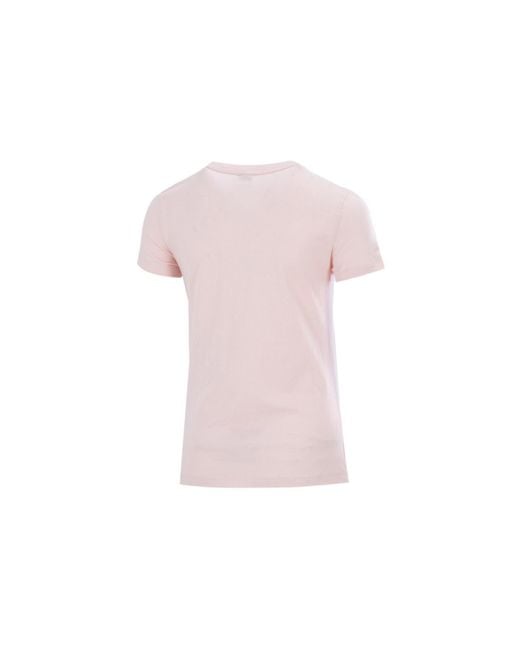 PUMA Classics Logo Printing Round Neck Sports Short Sleeve Pink
