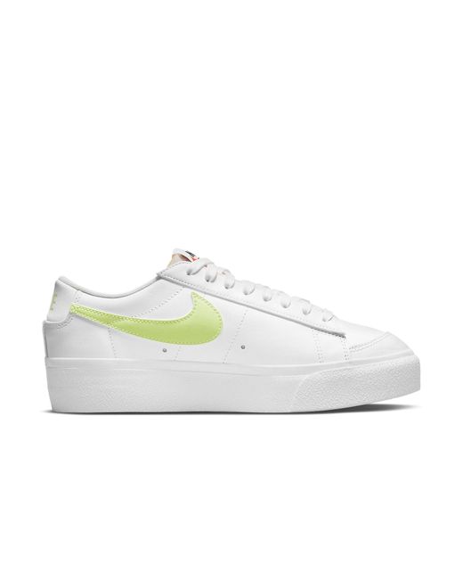 Nike White (Wmns) Blazer Low Platform Light Lemon Twist'