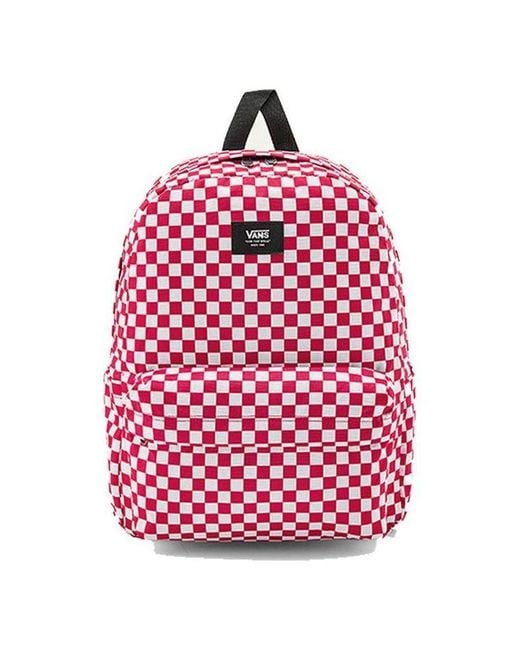 Vans Old Skool H2O Check Backpack 'Chili Pepper Checkerboard' in Pink ...
