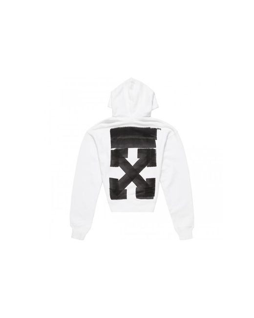 Off-White c/o Virgil Abloh White Fw21 Logo Printing Pullover Loose Version for men