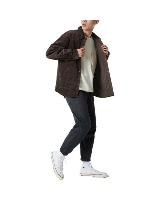 Converse Black Corduroy Button Shirt 'Dark' for men