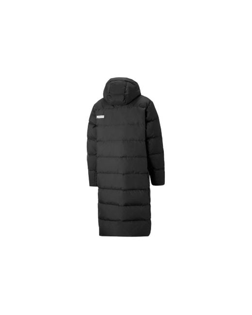 PUMA Black Hooded Down Coat Jacket for men