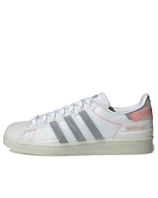 Adidas White Superstar Futureshell Semi Solar' for men