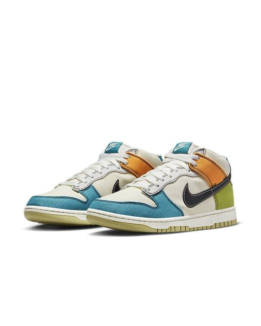 Nike Dunk Mid 'pale Ivory Multi' in Blue for Men | Lyst