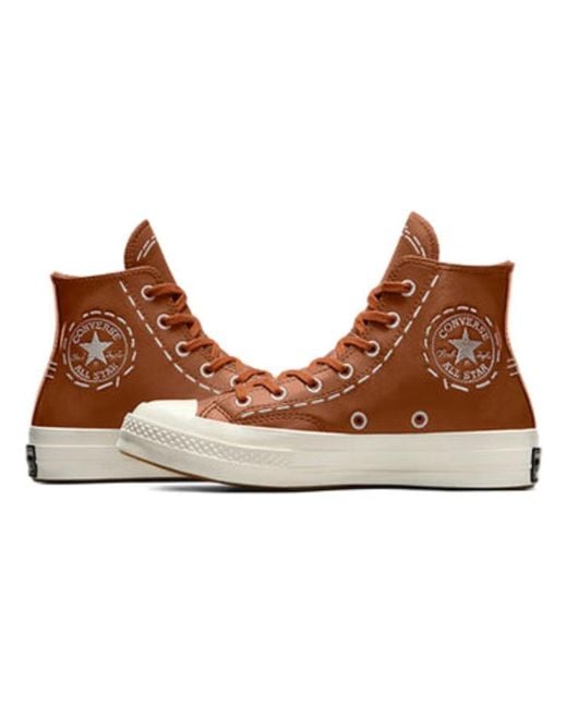 Converse Brown (Wmns) Chuck 70 Bold Stitch High Top