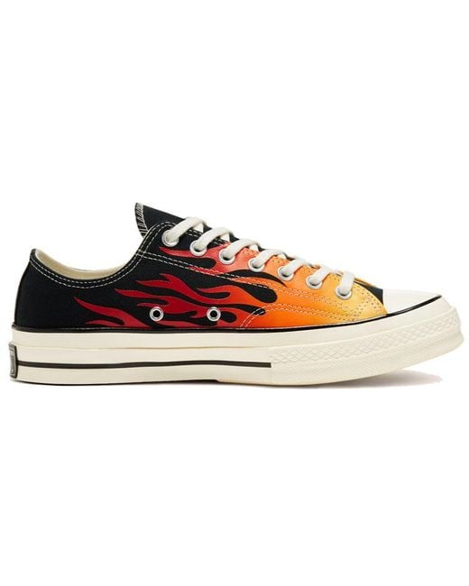 Converse Black Chuck 70 Low 'Archival Flame Print' for men