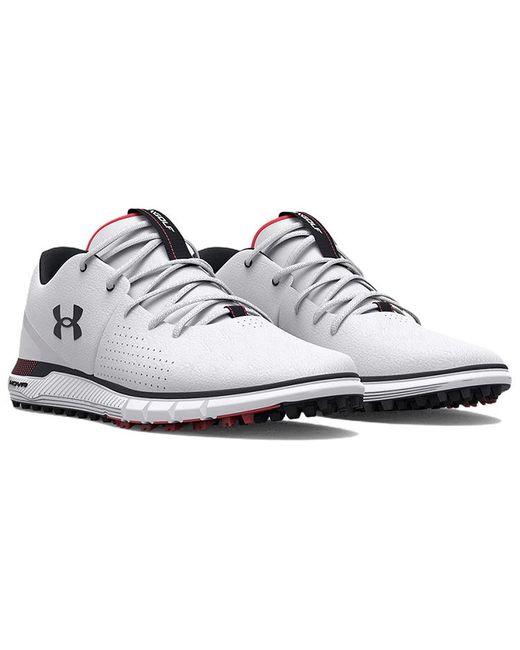 Under Armour White Hovr Fade 2 Spikeless Wide E for men