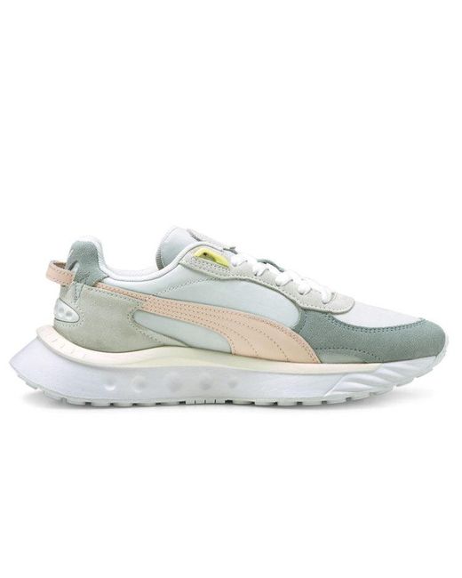 PUMA White Wild Rider Rollin Fog' for men