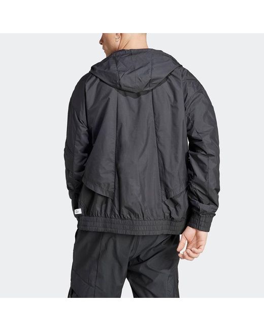 Adidas Gray City Escape Windbreaker Jacket for men
