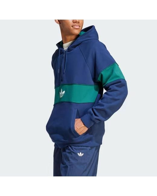 Adidas Blue Originals Hack Ny Cutline Hoodies for men