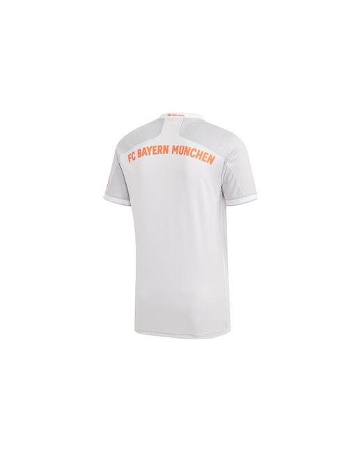 Adidas White Fcb A Jsy Round Neck Sports Jersey Sw Fan Edition Bayern Munich Away for men