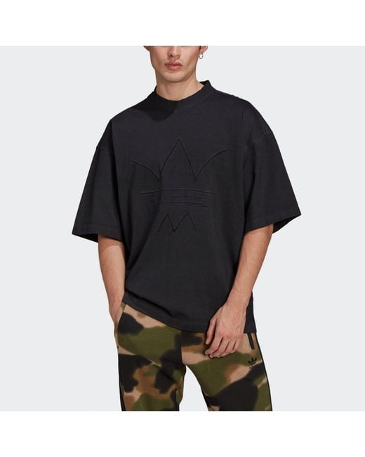 Adidas Black Originals Abstract Embroidered Short Sleeve for men