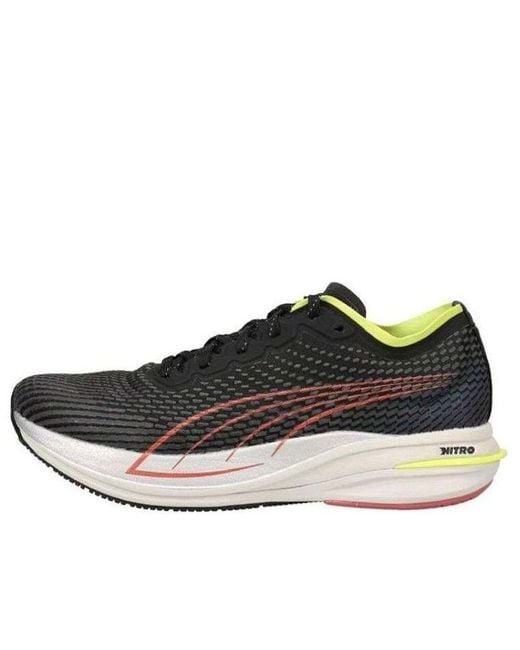 PUMA Black Deviate Nitro Wtr Running Shoes