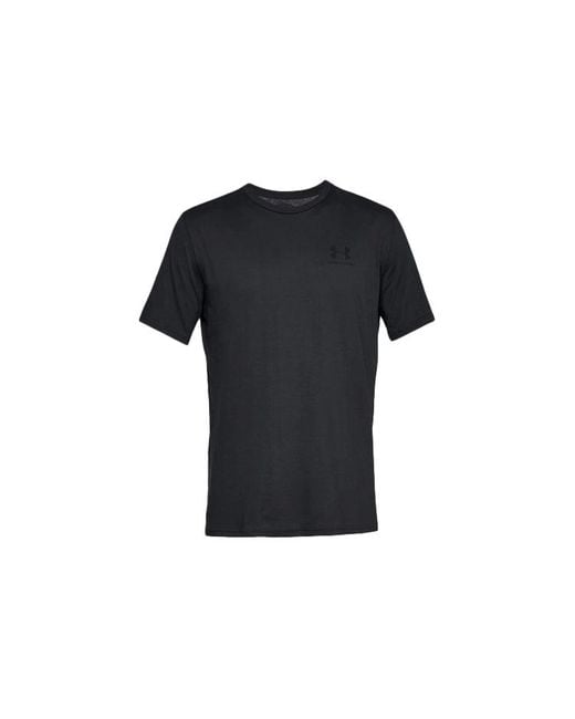 Under Armour Black Sportstyle Training Sports Short Sleeve Couple Style for men