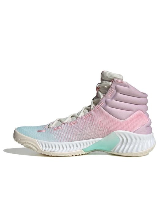 Adidas Pink Pro Bounce 2018 Mid 'Shock Absorption Wear Resistant' for men