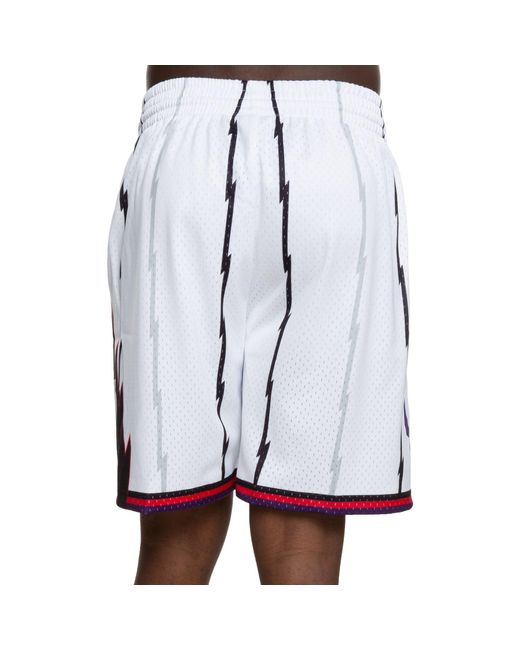 Mitchell & Ness White Nba Swingman Shorts Toronto Raptors 1998-99 for men
