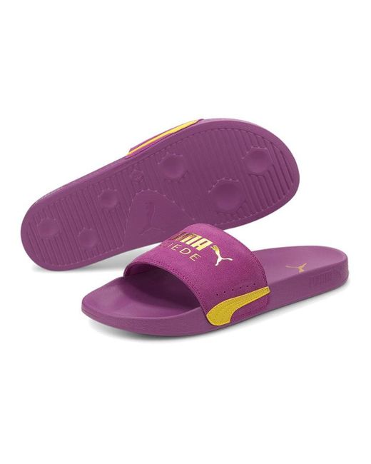 PUMA Purple Leadcat Ftr Suede Classic Slide 'Byzantium' for men