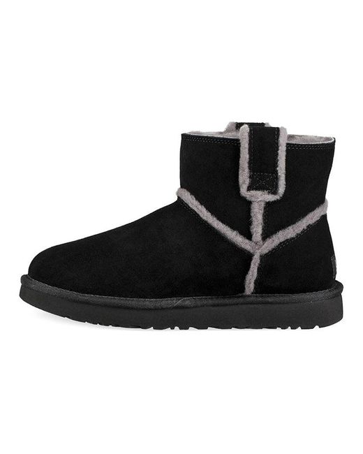 Ugg Black (Wmns) Classic Mini Spill Seam Fleece Lined