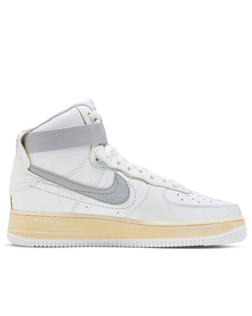 Nike White Air Force 1 High '07 Premium Wolf' for men