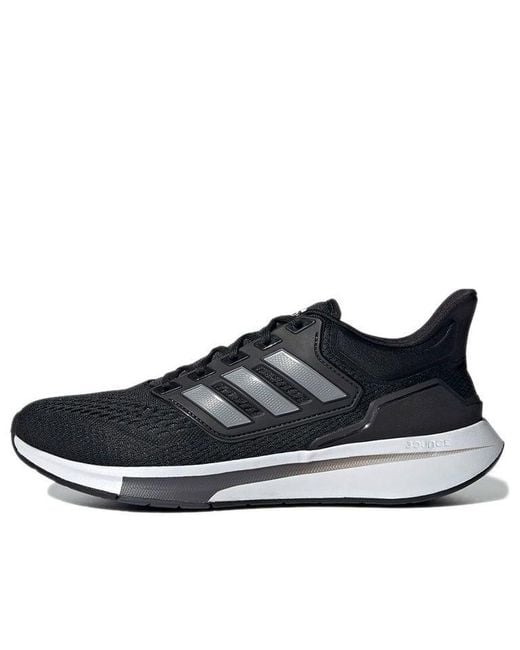 Adidas Black Eq21 Run Iron Metallic' for men
