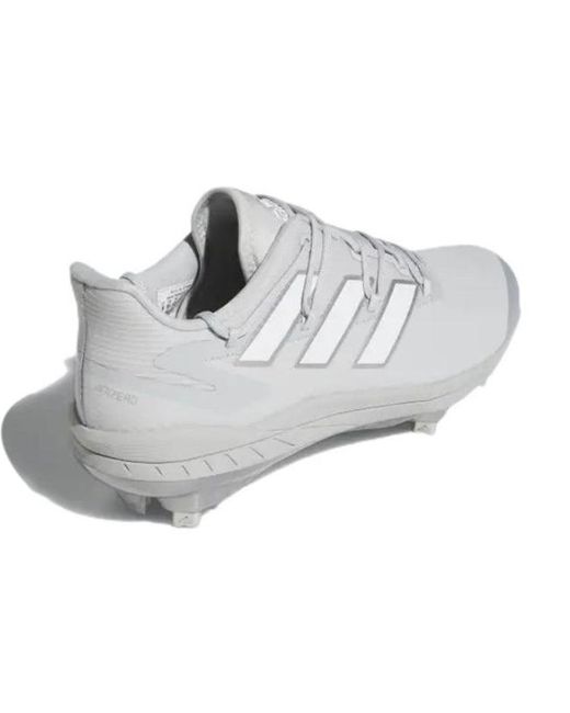 Adidas White Adizero Afterburner 8 Cleats for men