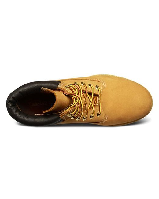 Timberland Brown 6 Inch Classic Waterproof Wide Fit Boots 'Wheat Nubuck' for men