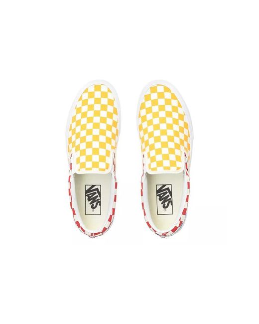 Vans White Classic Slip-On Checkerboard' for men