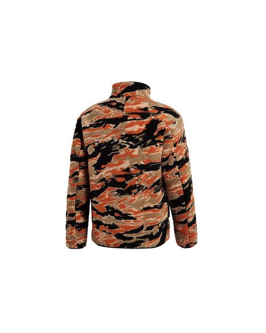 Adidas Red Xplr Sherpa F Outdoor Sports Double Sided Jacket Colorblock for men
