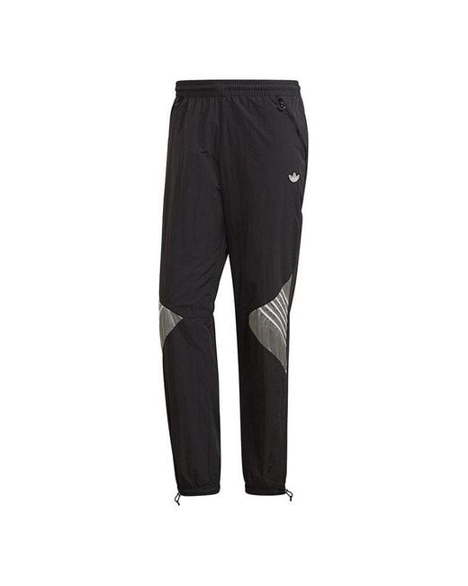 Adidas Black Originals Tolima-02 Trackp Reflective Logo Casual Training Sports Long Pants for men