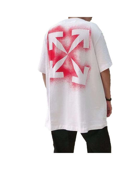 Off-White c/o Virgil Abloh White Stencil Arrows Printing Short Sleeve for men