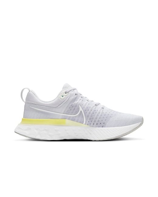 Nike White (Wmns) React Infinity Run Flyknit 2 Light Citron'