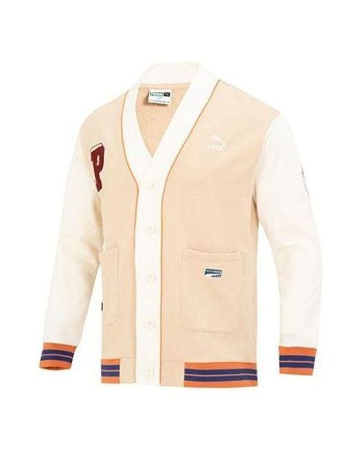 PUMA Natural Team Badge V-Neck Jacket for men