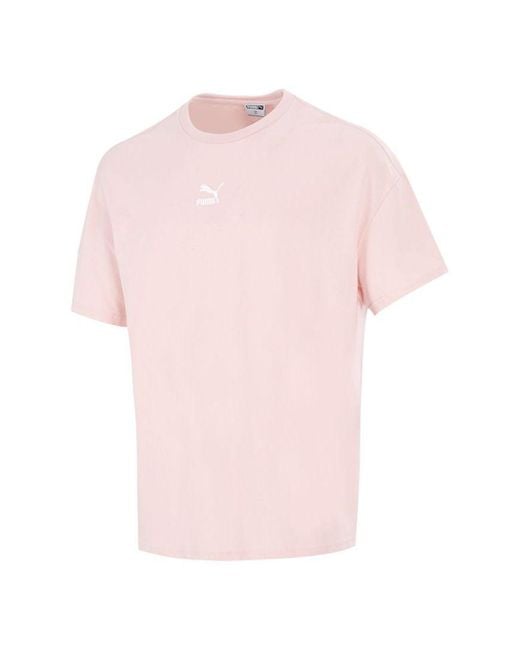 PUMA Sport Running Trainingwork Outfast Dringbreathable Fabric Round Neckshort Sleeve Pinkred for men
