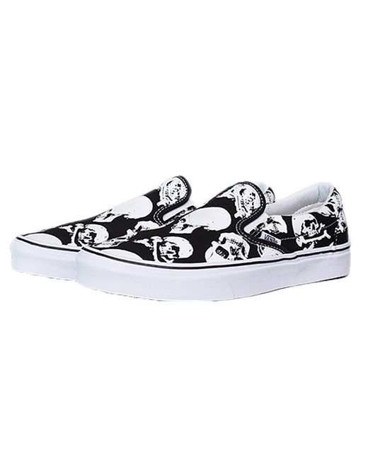 Vans White Slip-On 'Skulls' for men