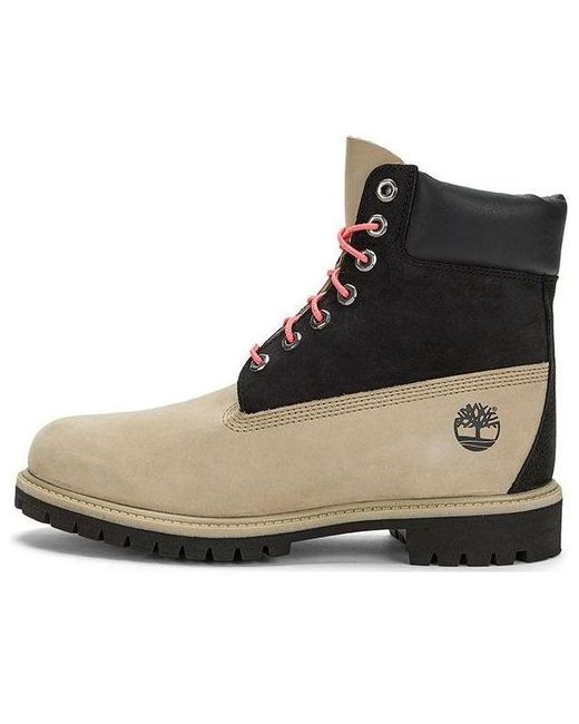 Timberland Black Premium 6 Inch Waterproof Boots Regenerative Leather' for men