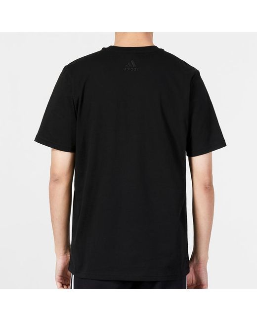 Adidas Black Essentials Single Jersey Big Logo T-Shirt for men