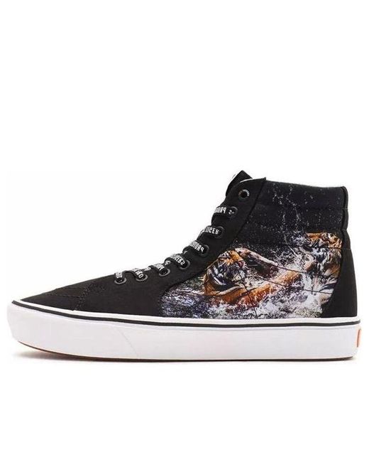 Vans Black Discovery Channel X Comfycush Sk8-Hi 'Project Cat' for men