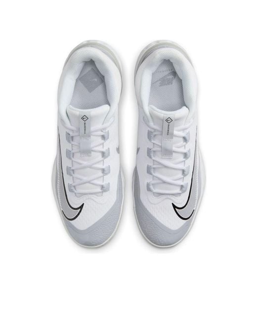 Nike White Alpha Huarache Elite 4 Low Wolf' for men
