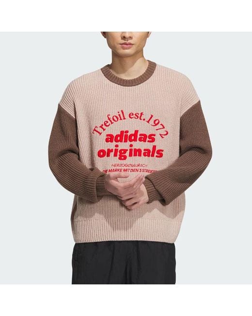 Adidas Pink Originals Classic Sport Sweater Asia Sizing for men