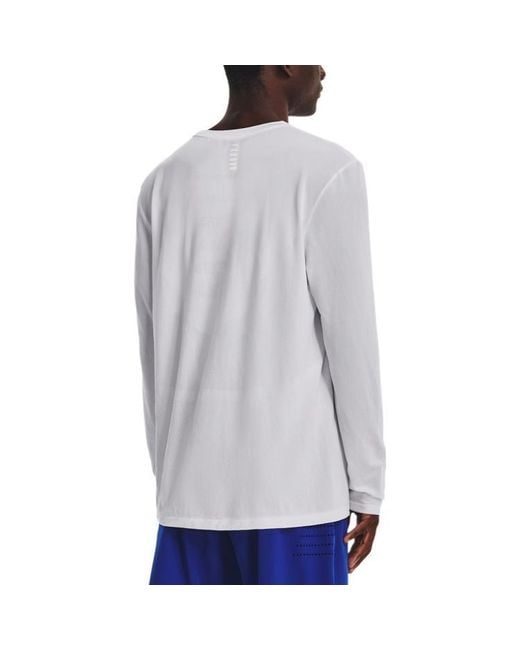 Under Armour Gray Seamless Stride Long Sleeve for men