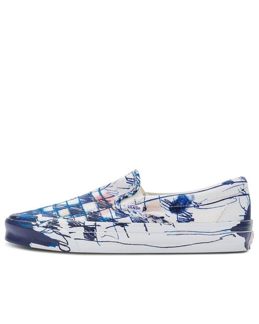 Vans Blue Connor Tingley X Og Classic Slip-On Lx 'Checkerboard for men