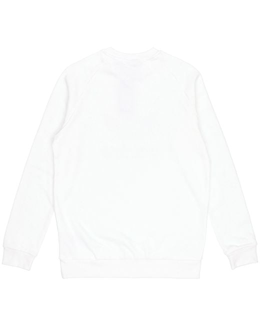 Adidas White Originals Trefoil Warm-Up Crew Sweatshirt for men