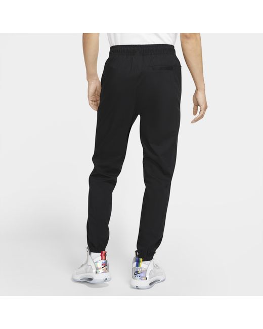 Nike Black Jumpman Woven Bundle Feet Sports Pants for men