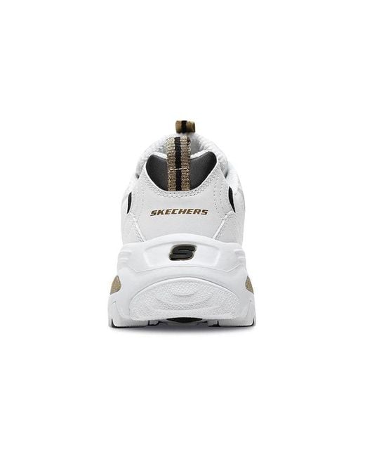Skechers White (Wmns) D'Lites Low Dad Shoes Gs