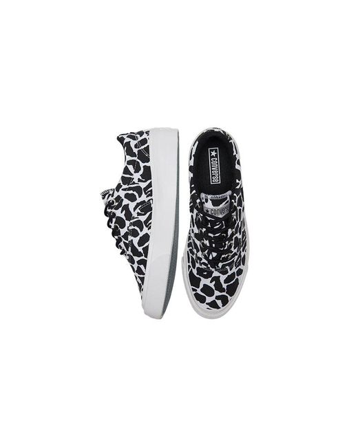 Converse Blue Skidgrip Stylish Low Top Casual Canvas Shoes Printing for men