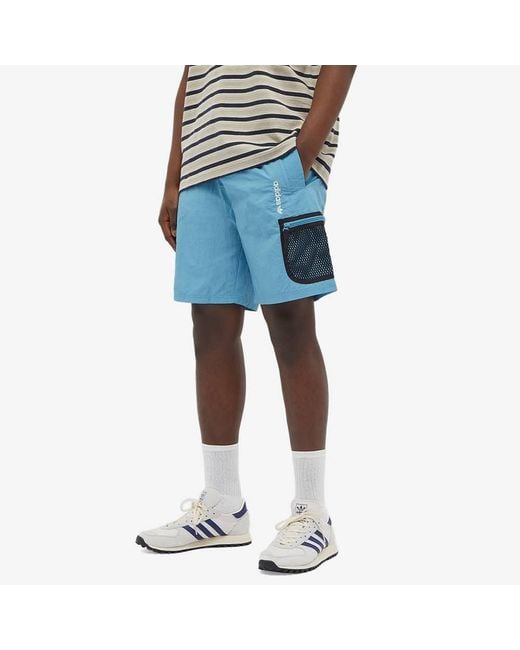 Adidas Blue Originals Adv Wvn Shorts Multiple Pockets Outdoor Sports for men